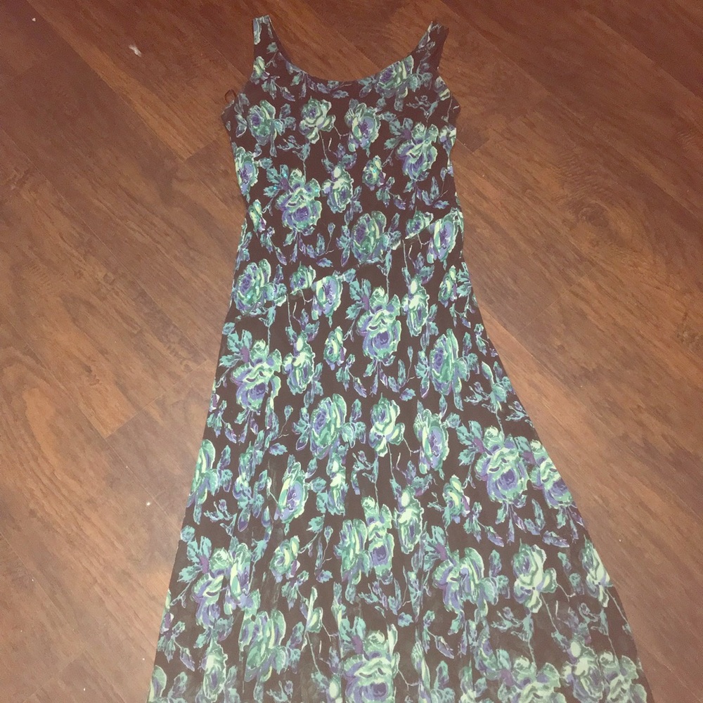 Blue floral dress